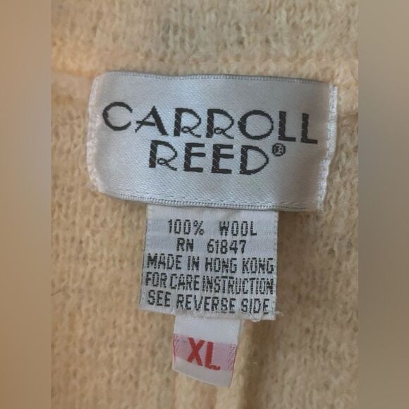 Carroll Reed 100% Wool Yellow Women’s Button-Up Sweater Suit Jacket-size XL - Picture 6 of 8